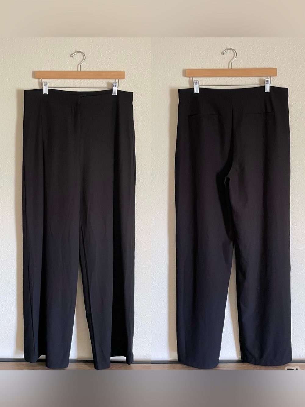 Shinestar Black Wide Leg High Waisted Trousers